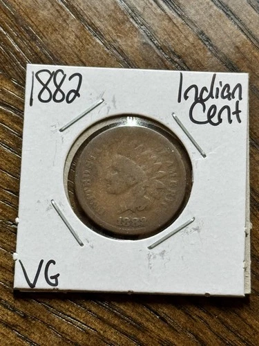 1882 Indian Head Cent Penny VG Very Good Better Date US 1c Type Coin (Raw18568)