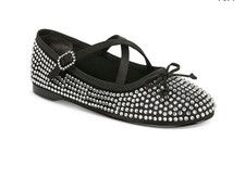 Circus by Sam Edelman Womens ZURI JEWEL Black Ballet Flats 7 Medium B,M 0938