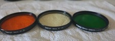 3pcs Canon 58mm Lenses GREEN YELLOW ORANGE