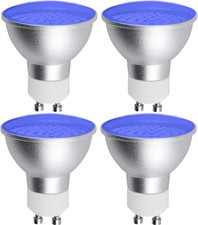 GU10 Blue LED Spotlight Bulbs 5W GU10 Blue Coloured Spot Light AC 220-240V 4Pac