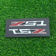 2pcs Z51 Right & Left Door Fender Letter Badge Nameplate 3D Emblem (Chrome Red)