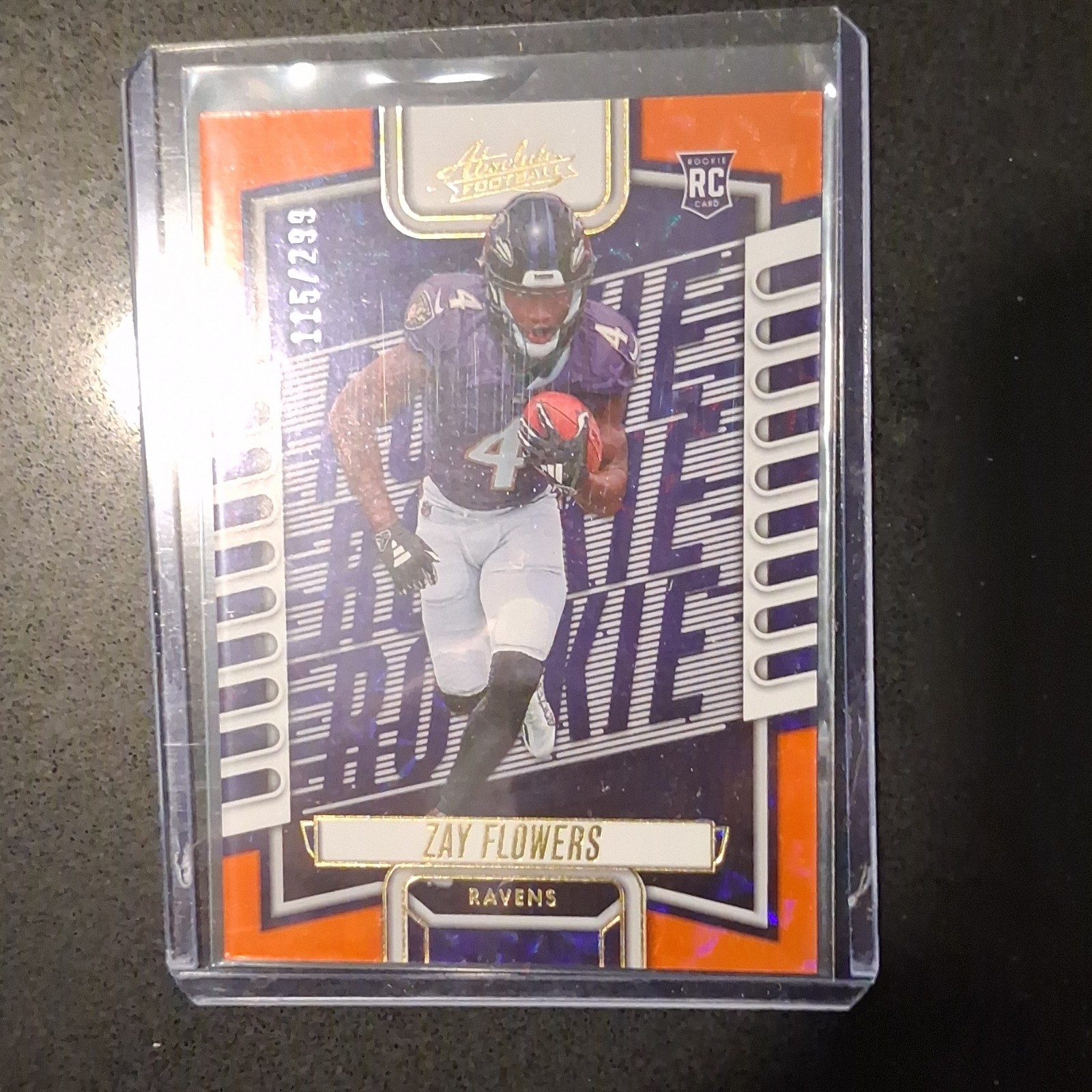 Panini 2023 Absolute Rookies Zay Flowers #111 Ravens Orange Mosaic /299 Rookie
