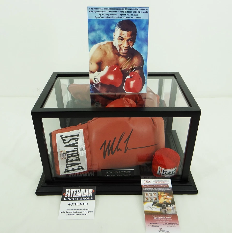 Mike Tyson Autographed Everlast Boxing Glove in Custom Display Case w/JSA COA - Image 2 of 4