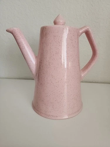 Bauer Pottery Pink Speckled Teapot/Coffee Pot