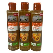 St. Ives Apricot Oil Scrub Exfoliate Nourish 4.23 oz Radiant Skin, 3 Pack
