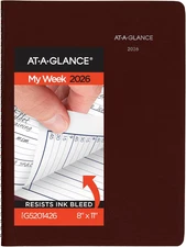 AT-A-GLANCE 2026 Appointment Book Planner, Weekly, 8" X 11", Large, Quarter-Hour