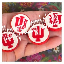 4 Piece College University INDIANA Focal Beads DIY Jewelry Pens NEW