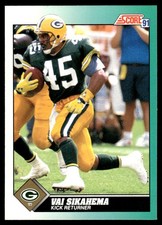 1991 Score Supplemental Vai Sikahema Green Bay Packers #44T
