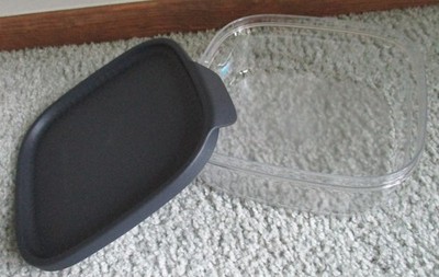 Tupperware Ultra Clear Acrylic Square+ Seal Lid 3 1/4 Cup #10447A #20450A New!
