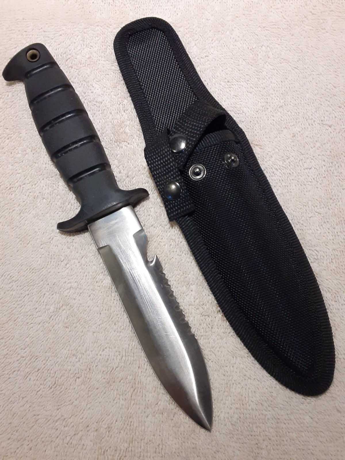 Ontario Knife Co. USA Tactical Mission Combat Survival Hunting Knife W Sheath