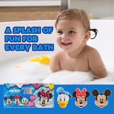 Mickey Minnie and Donald Duck Bath Bombs for Kids, Fun Bright Rainbow Colors,...