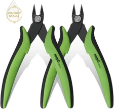 2-Pack Micro Wire Cutter for Electronics Flush Cutter, Precision Side Cutting fo