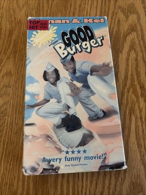 Good Burger (VHS, 1998) Nickelodeon Paramount , Rare, Orange VHS Tape Clamshell