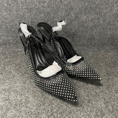 #ad #ad AZALEA WANG Carmine Diamond Mesh Pump Women#x27;s Size 10 Black $44.92