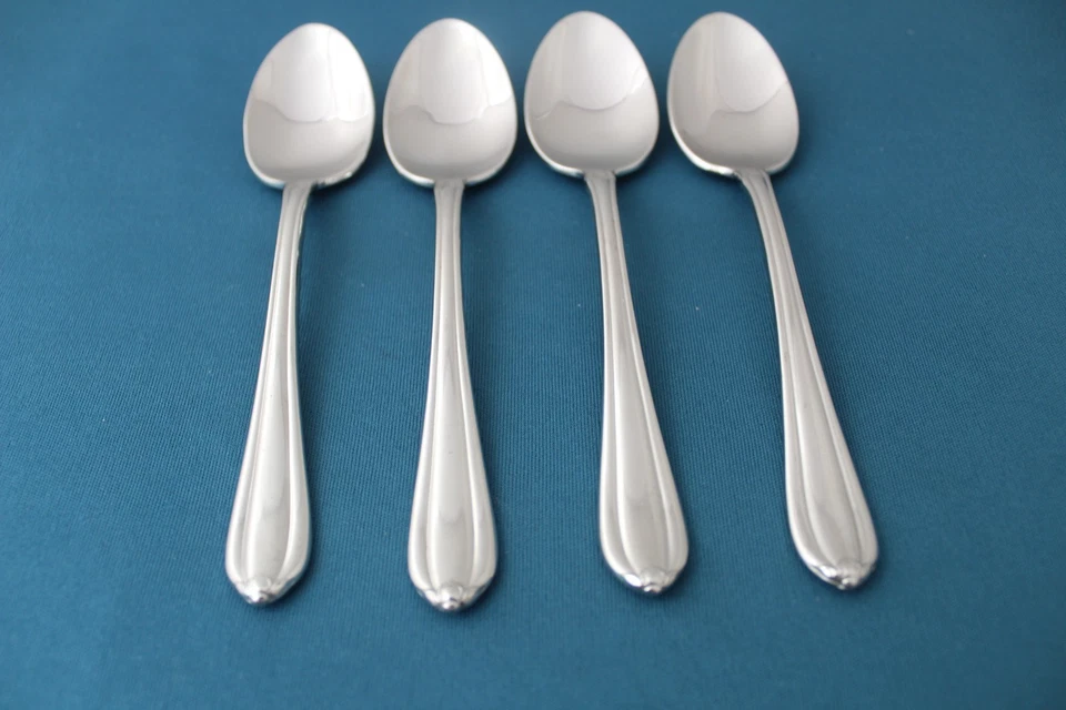 4 чайные ложки Gorham дыня бутон глянцевый 18/8 из нержавеющей стали 6 1/4" - Изображение 2 из 4