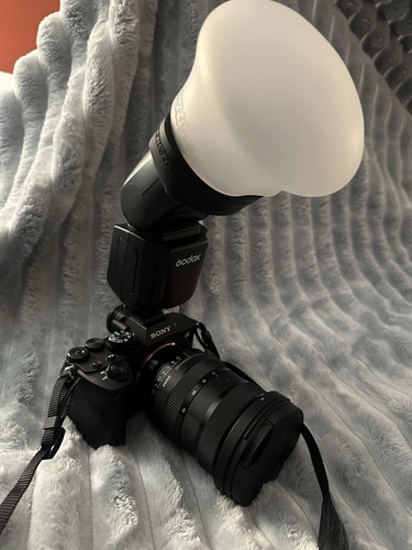 Sony Alpha 7 IV Camera Bundle Sigma 24-70mm f/2.8 Lens Godox DG DN II Flash