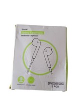 Wired In-Ear Stereo Earphones 3.5mm Headphones Mic Bass White