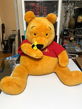 Vintage Disney Winnie the Pooh 34   Jumbo Plush Stuffed Animal Red Shirt w/ Bee