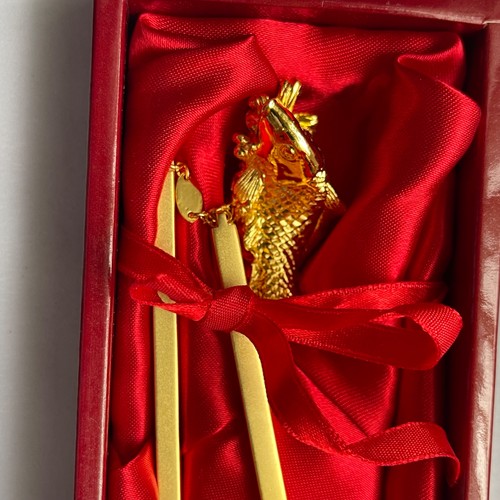 RISIS Chospsticks with Carp Rest 24K Gold Layered - 第 6/6 張圖片