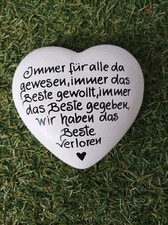 Kleiner Gedenkstein, Grabschmuck, Neu, Grabdekoration, Herz, Trauer , Grabstein,