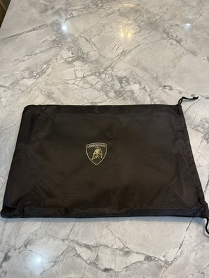 Lamborghini Large Drawstring Bag Black 22.5  x 15.75   New!