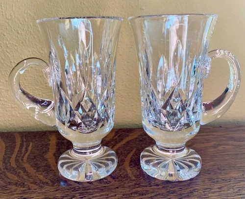 Vintage Waterford Crystal Lismore Irish Coffee Mugs - Lot of 2