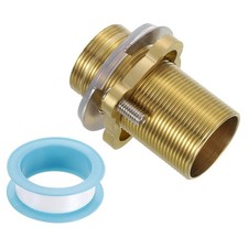 uxcell Faucet Mount Extension Shank 2.4"x 1.25" Brass Pipe Faucet Extension Nipp