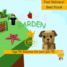 Grow a Garden Roblox Age 75+ Random One Pet (slot pet +5)