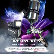Pro Atom X27 LVLP Auto Spray Gun – Car Paint Tool + FREE GunBudd® LED Attachment