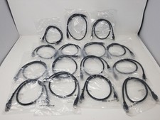 Lot of 15 Cat5e 24AWG UTP Ethernet Network Patch Cables 2ft Back