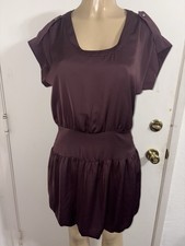 Gap Short Sleeve Bubble Plum Dress Size 8 NWT