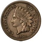 1860 Indian Head Cent 1c Extremely Fine XF+