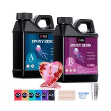 LET'S RESIN 2 Part Resin and Hardener 34oz, Bubble Free  Crystal Clear Epoxy...