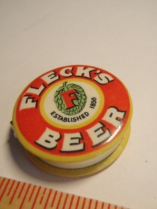 VTG. Fleck's Beer SEWING TAPE MEASURE Fleckstien Faribault Minn. Brewery 1919