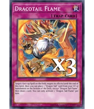 3x Dracotail Flame JUSH-EN011 Super Rare NM 1st Ed YUGIOH