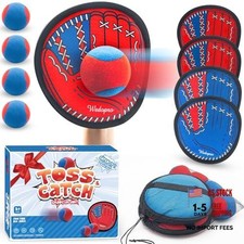 Toss and Catch Ball Game - Kids Toddler Baseball Glove  Catch Ball - Red  Blue
