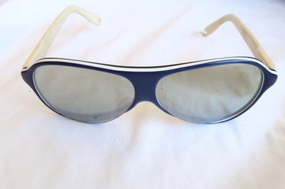 Baruffaldi Italian Ski Cycling Sunglasses Tricolor Aviator Blue Red White 1970s