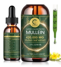 Mullein Leaf Extract Super Concentrated 420,000 MG 2 FL.OZ/60 ML Lung Cleanse
