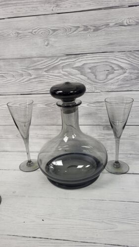 Wedgwood Kristall Horatio Schiffskaraffe + 2 Gläser. PS