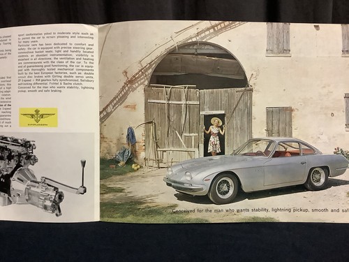 Rare 1965 LAMBORGHINI 350 GT Sales Brochure Carrozzeria Touring - Picture 2 of 2