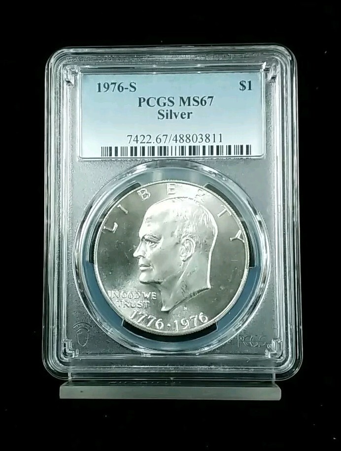 1976 -S Silver Eisenhower (IKE) Dollar PCGS MS67 #1290 | eBay
