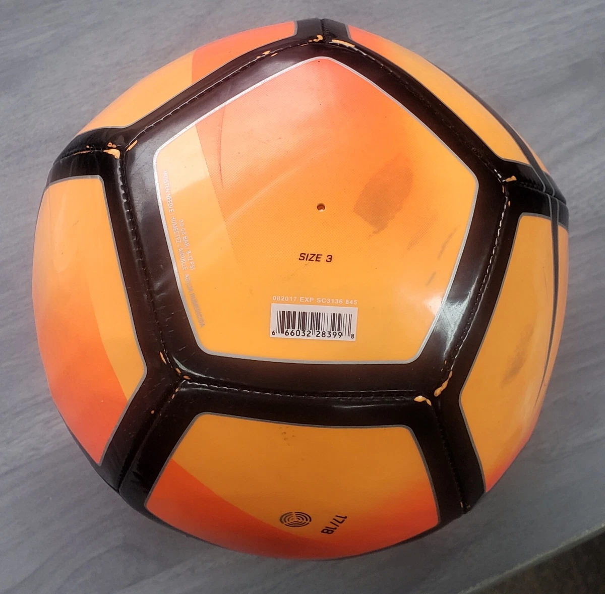 NIKE UNISEX PITCH SOCCER BALL SIZE 3 BRIGHT CITRUS BLACK DM eBay