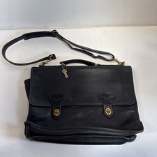Jack Georges' University Professional Black Leather Briefcase Messenger Bag USA
