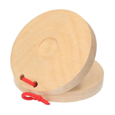 Pair of Castanets Wooden Castanet Finger Clappers Musical