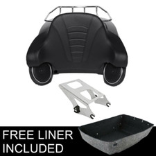 King Trunk Pad Mount Rack & Speakers Fit For Harley Touring Road Glide 2014-2026