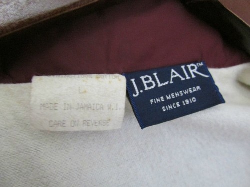 Men's Vintage J. Blair Windbreaker Coaches Jacket Burgundy Sz L/Large - Picture 9 of 10