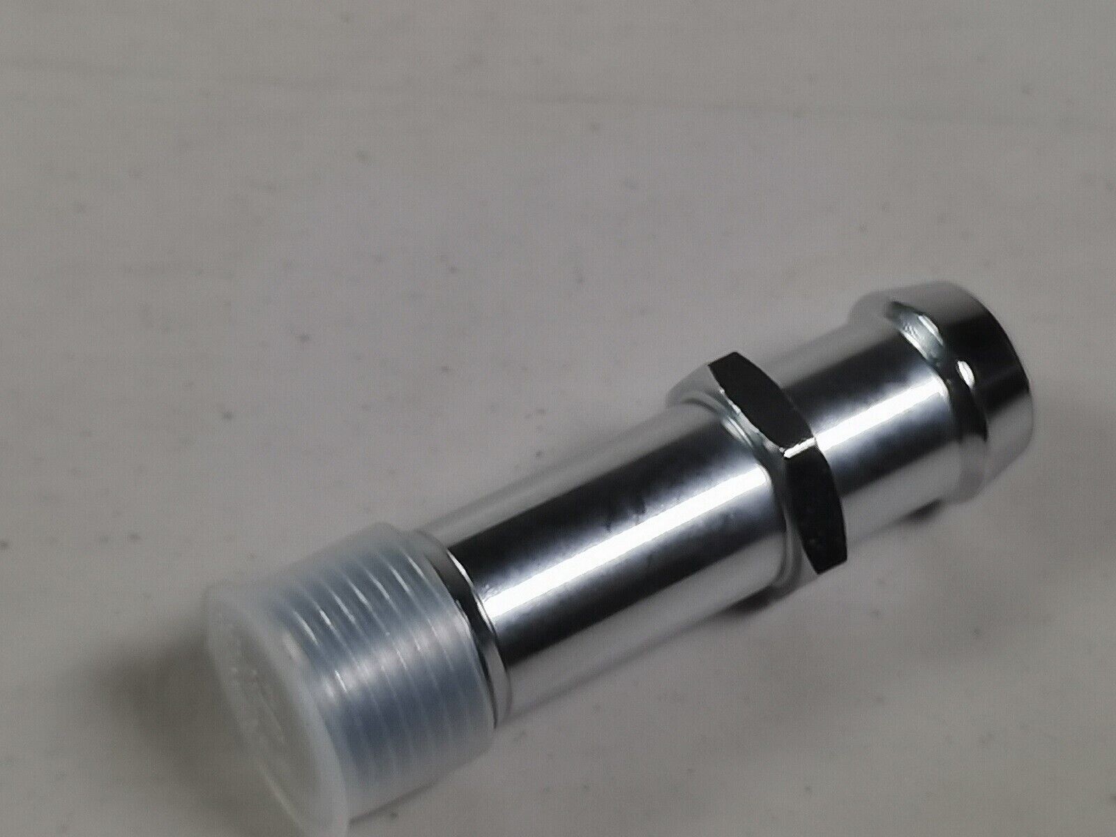 Chrome Steel Fitting Water Pump Heater Hose 1/2" NPT To 3/4" Barb SBC