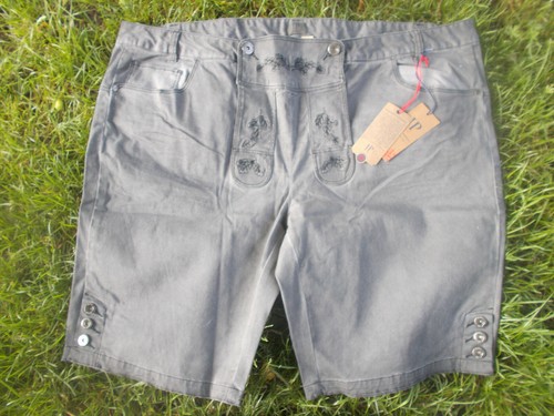 Short tyrolien coton gris délavé brodé feuilles Johann POPKEN w54 64 21SH11 - Imagen 4 de 12