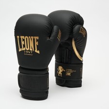GUANTONI LEONE 1947 GN059D "BLACK&GOLD" BOXE THAI KICK MMA 10oz/M