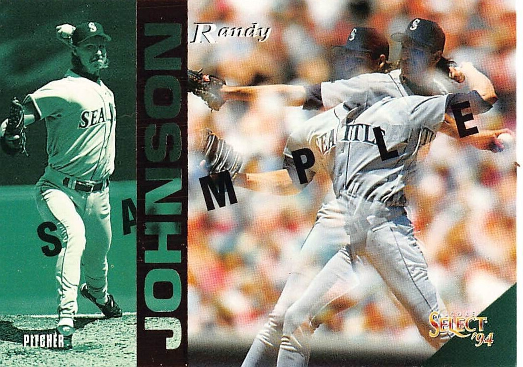 1994 Select Baseball Randy Johnson Sample/Promo #19 NM/MT SEATTLE MARINERS